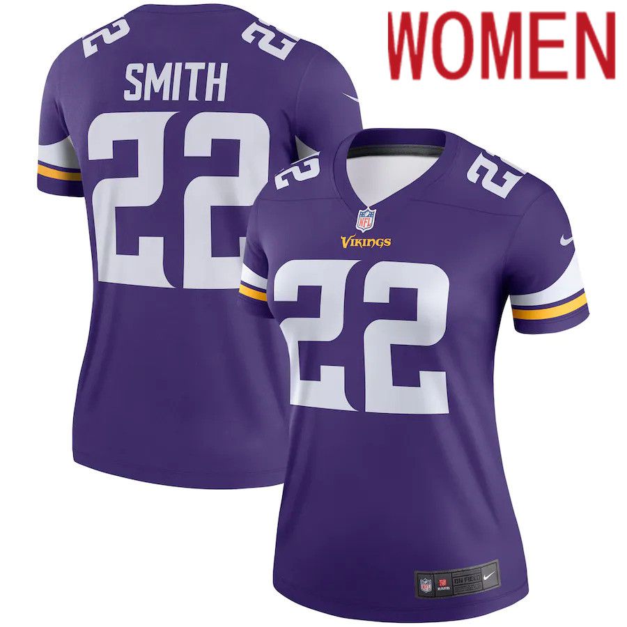 Women Minnesota Vikings 22 Harrison Smith Nike Purple Legend NFL Jersey